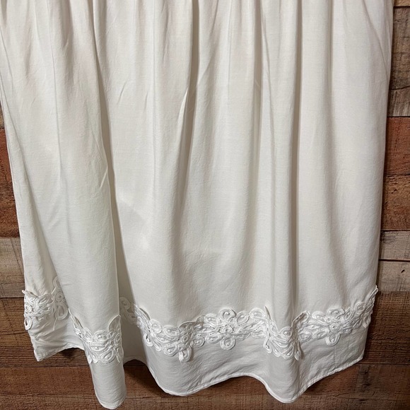 Versona White Crochet Lace Trim Babydoll Sundress Size Large - Picture 6 of 13